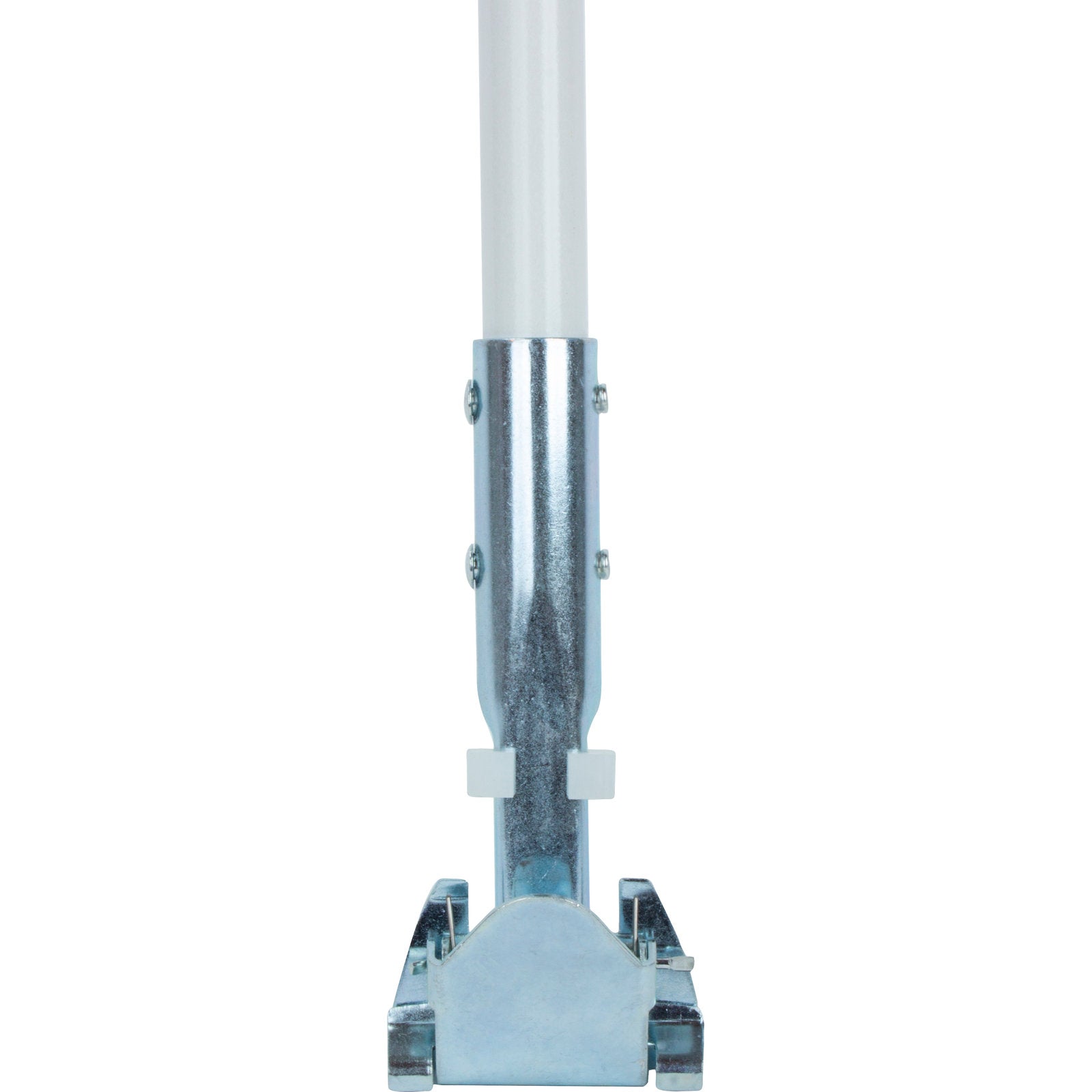 Carlisle 362113EC02 60" White Fiberglass Dust Mop Handle with Clip-On Connector