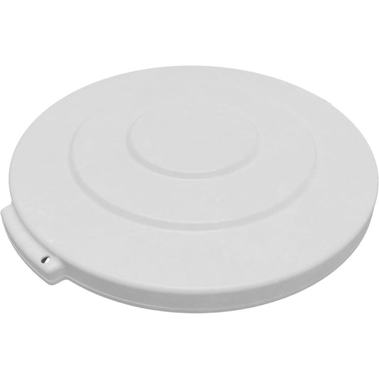 Sparta 84101102 10 Gallon White Round Polyethylene Bronco Waste Bin Trash Container Lid