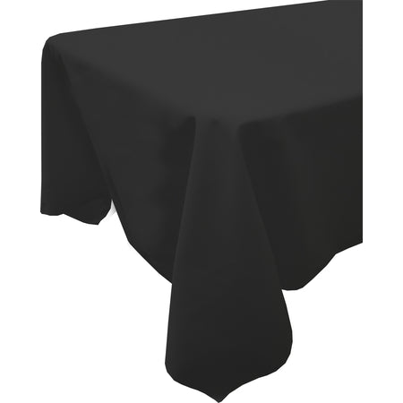 Snap Drape 54416161SH014 61" x 61" Black Spun Poly Market Place Linens Tablecloth