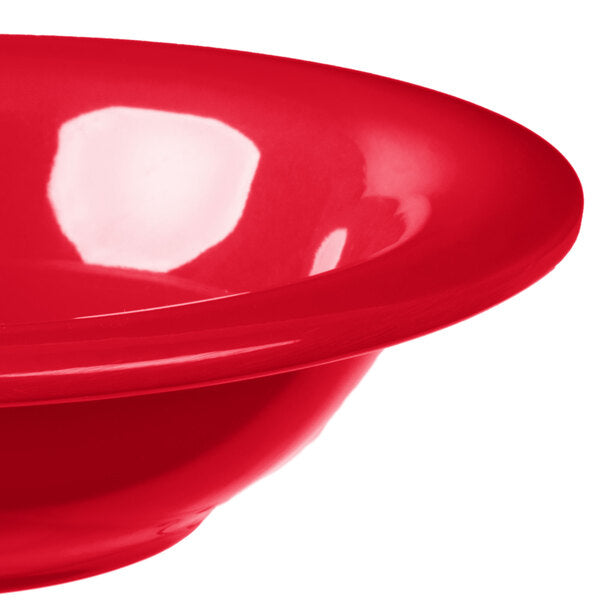 Carlisle 3304205 4.5 oz Red Sierrus Melamine Rimmed Fruit Bowl