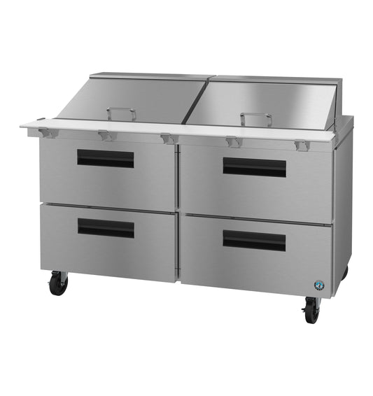 Hoshizaki SR60B-24MD4 Two Section Stainless Drawers Mega Top Prep Table Refrigerator
