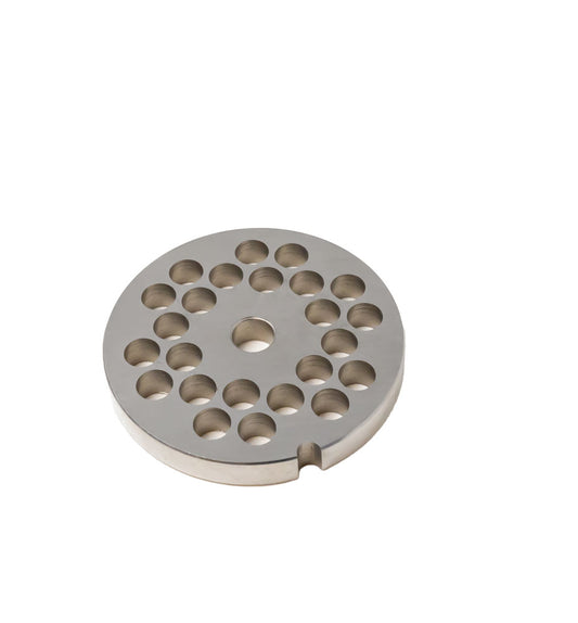 Omcan 11224 #22 One Notch/Round European Style Stainless Steel Hubless Plate,10mm (3/8")