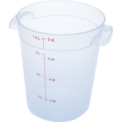 Carlisle 1096630 8 Qt Clear Round Polypropylene StorPlus Food Storage Container