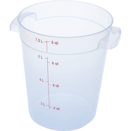 Carlisle 1096630 8 Qt Clear Round Polypropylene StorPlus Food Storage Container