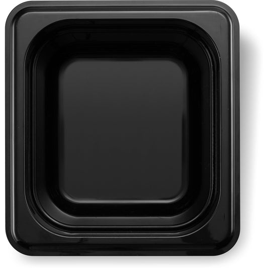Carlisle 3068403 1/6 Size Black Polycarbonate StorPlus Food Pan, 4" Deep