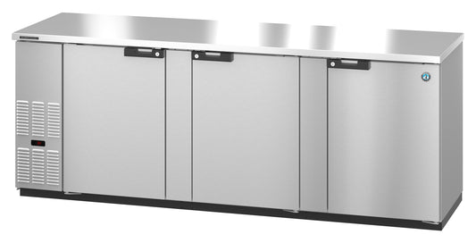 Hoshizaki BB95-S Three Section Stainless Steel Back Bar Back Bar, Solid Doors Refrigerator