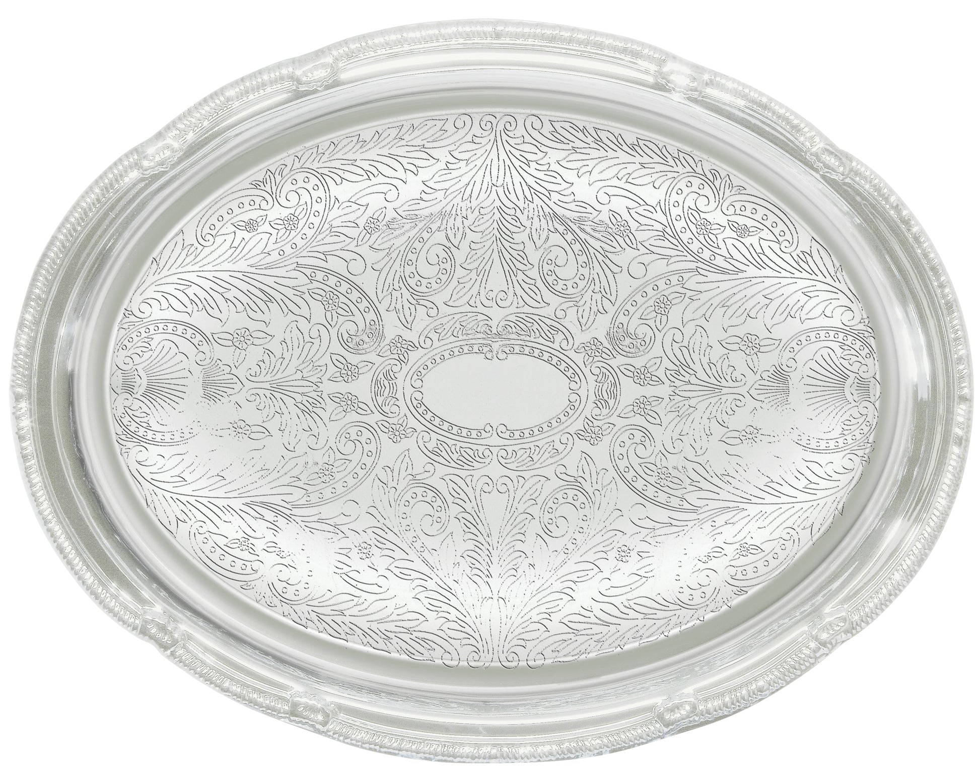 Winco CMT-1014 14" x 10" Chrome-Plated Serving Tray