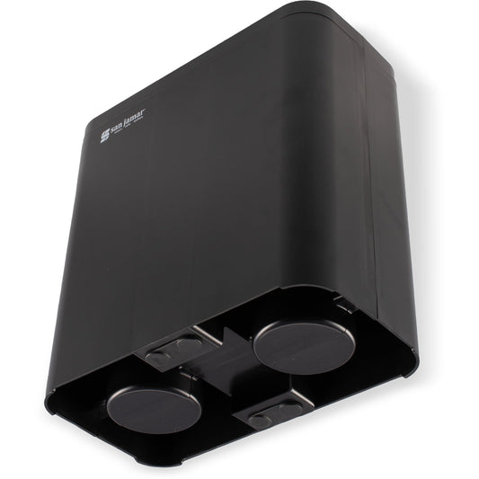 San Jamar MODCC100 6.5" x 11.75" x 15" Black Stainless Steel Modular FrontLine Cup & Lid Dispenser