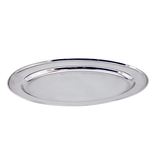 Omcan 80807 15 7/8" x 10 1/2" Oval Stainless Steel Platter