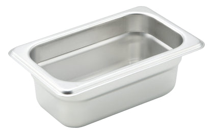 Winco SPJH-902 1/9 Size Stainless Steel Anti-jam Steam Pan