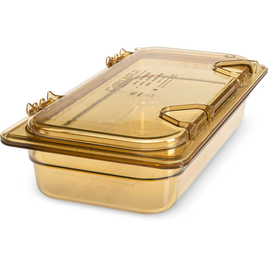 Carlisle 3086013 1/3 Size Amber High Heat Plastic StorPlus Food Pan, 2.5" Deep
