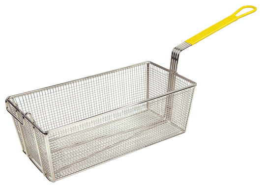 Winco FB-40 12" Yellow Handle Fry Basket