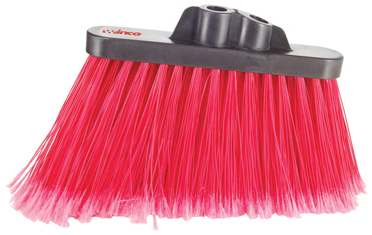 Winco BRAF-9R Red Bristle Medium Duty Flagged Angle Broom Head