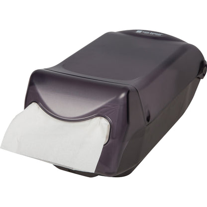 Carlisle H5003TBK 550 Napkin Black ABS Countertop Venue Napkin Dispenser, Interfold
