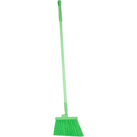 Carlisle 41083EC75 56" Lime Color Coded Duo-Sweep Unflagged Angle Broom