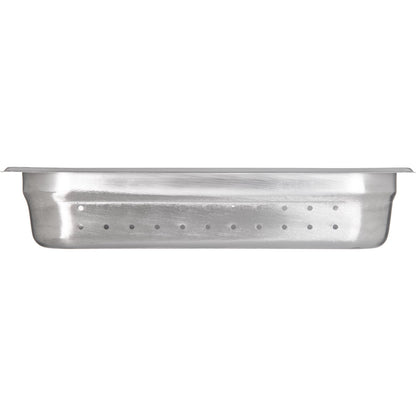 Carlisle 607122P 1/2 Size Stainless Steel DuraPan Light Gauge Perforated Steam Table Hotel Pan, 2.5" Deep