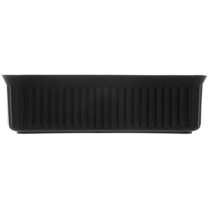 Carlisle 811003 5 lb 10-1/16" x 6-3/16" Black Rectangular Polypropylene Deliware Crock