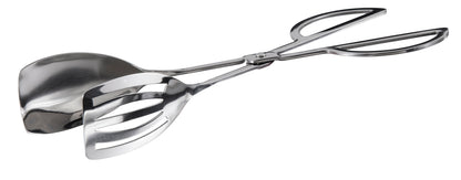 Winco ST-10S 10" Stainless Steel Salad Tong, Spoon/Spatula Scissor Style