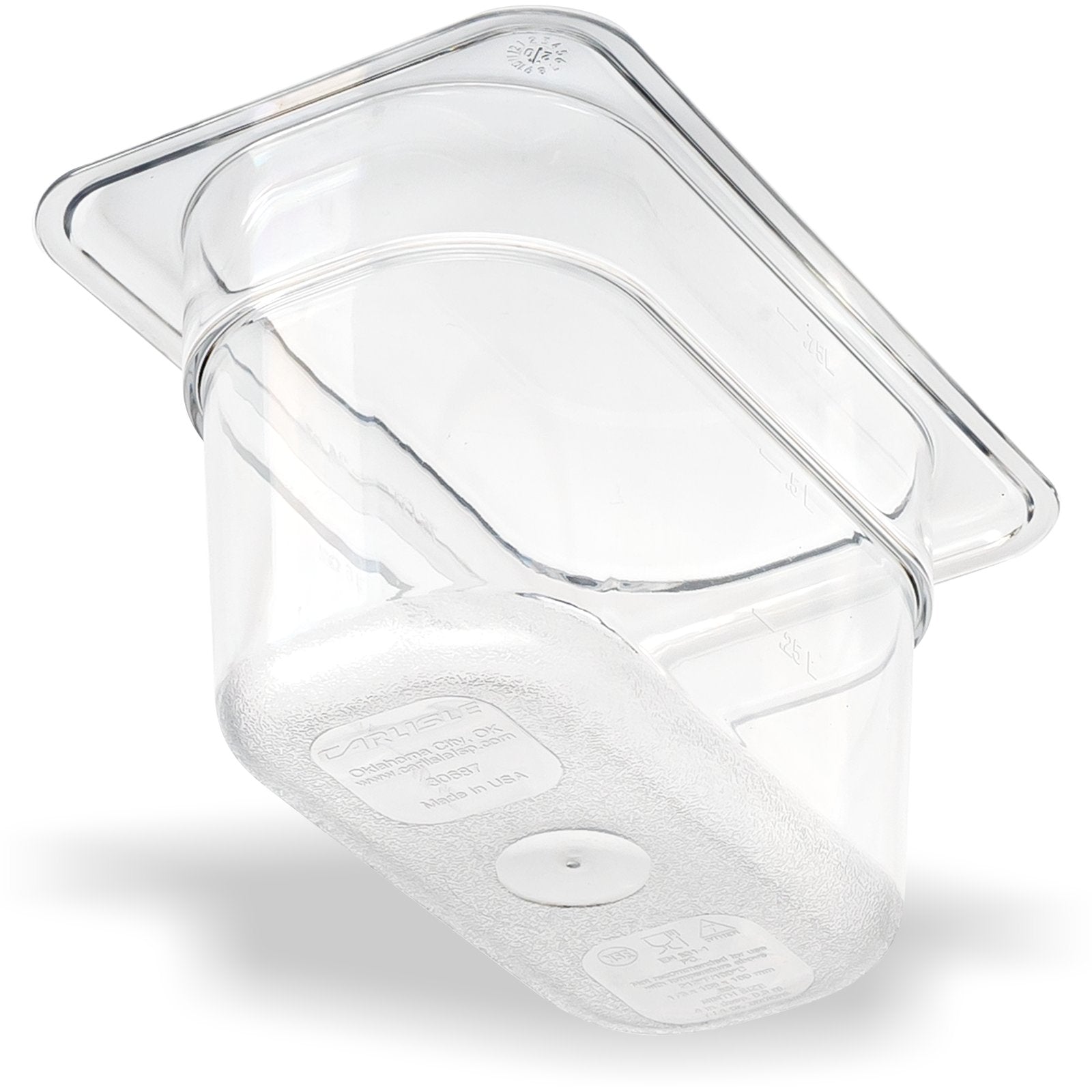 Carlisle 3068707 1/9 Size Clear Polycarbonate StorPlus Food Pan, 4" Deep