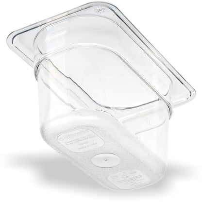 Carlisle 3068707 1/9 Size Clear Polycarbonate StorPlus Food Pan, 4" Deep