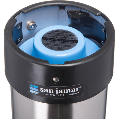 San Jamar C3400EV Medium Stainless Steel Vertical Surface Mount Cup Dispenser