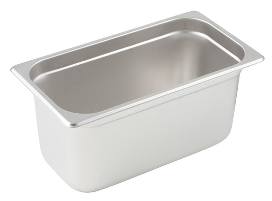 Winco SPJP-306 1/3 Size Stainless Steel Anti-jam Steam Pan, 6" Deep