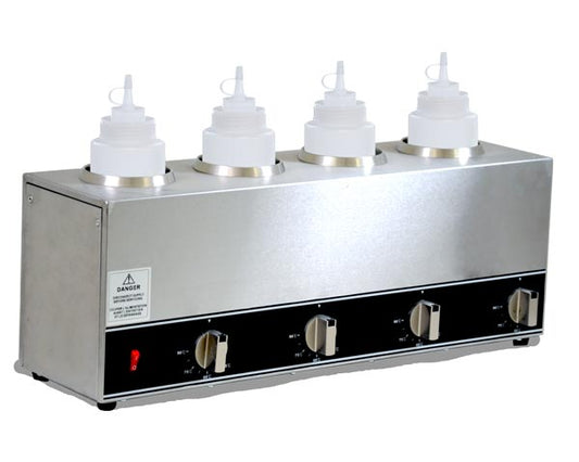 Omcan 44180 Quadruple Bottle Sauce Warmer