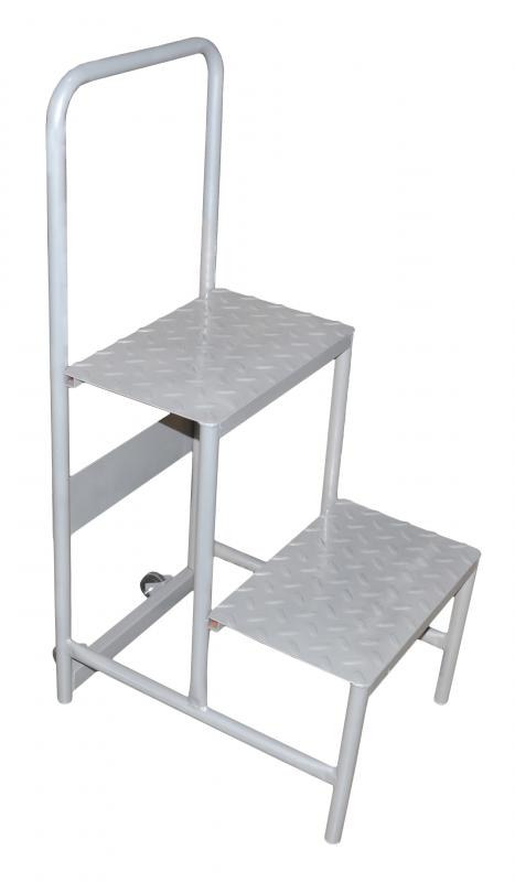Omcan 31368 All Steel Heavy-Duty Step Ladder with Bar