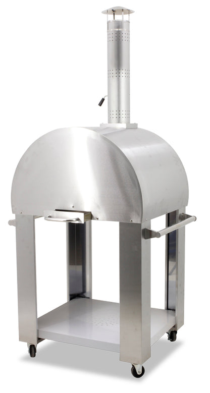 Omcan 43113 32" Stainless Steel Wood Burning Pizza Oven