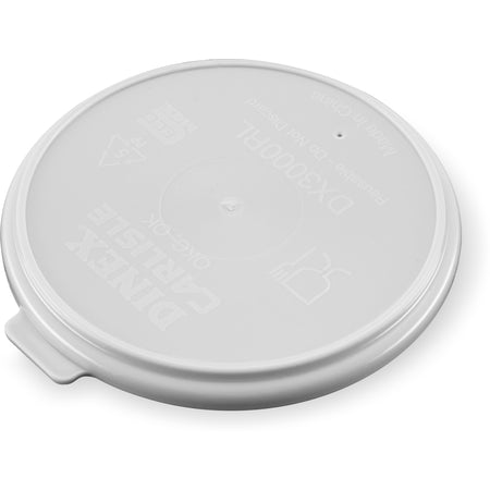 Carlisle DX3000RL 5.25" Gray Flat Polypropylene Turnbury Mug & Bowl Reusable Lid (250/cs)
