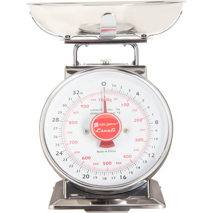 San Jamar SCDLB2 2 lb/1 kg Dial Scale with Bowl - China