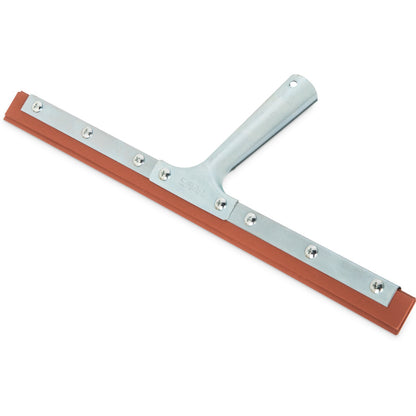 Carlisle 4007400 14" Red Professional Double-Blade Rubber Squeegee with Zinc