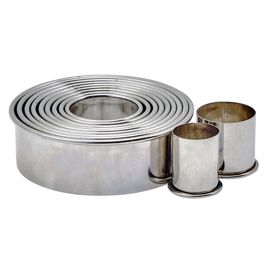 Winco CST-2 11-Piece Cookie Cutter Set, Plain Round
