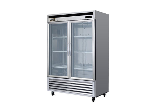 Kool-It KBSR-2G 54" Double Glass Door Bottom Mount Reach-In Refrigerator