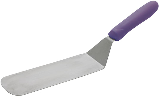 Winco TWP-90P 8-1/4" x 2-7/8" Blade Purple Flexible Turner w/ Offset, Allergen Free