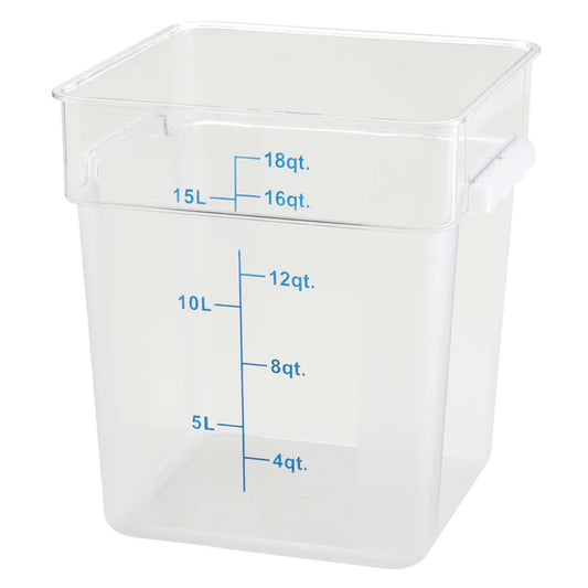 Winco PCSC-18C 18 Qt. Clear Polycarbonate Storage Container