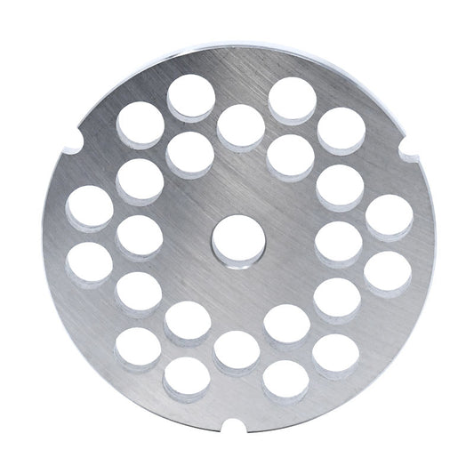 Omcan 11232 #32 Three Notches/Round European Style Stainless Steel Hubless Plate, 12mm (1/2")