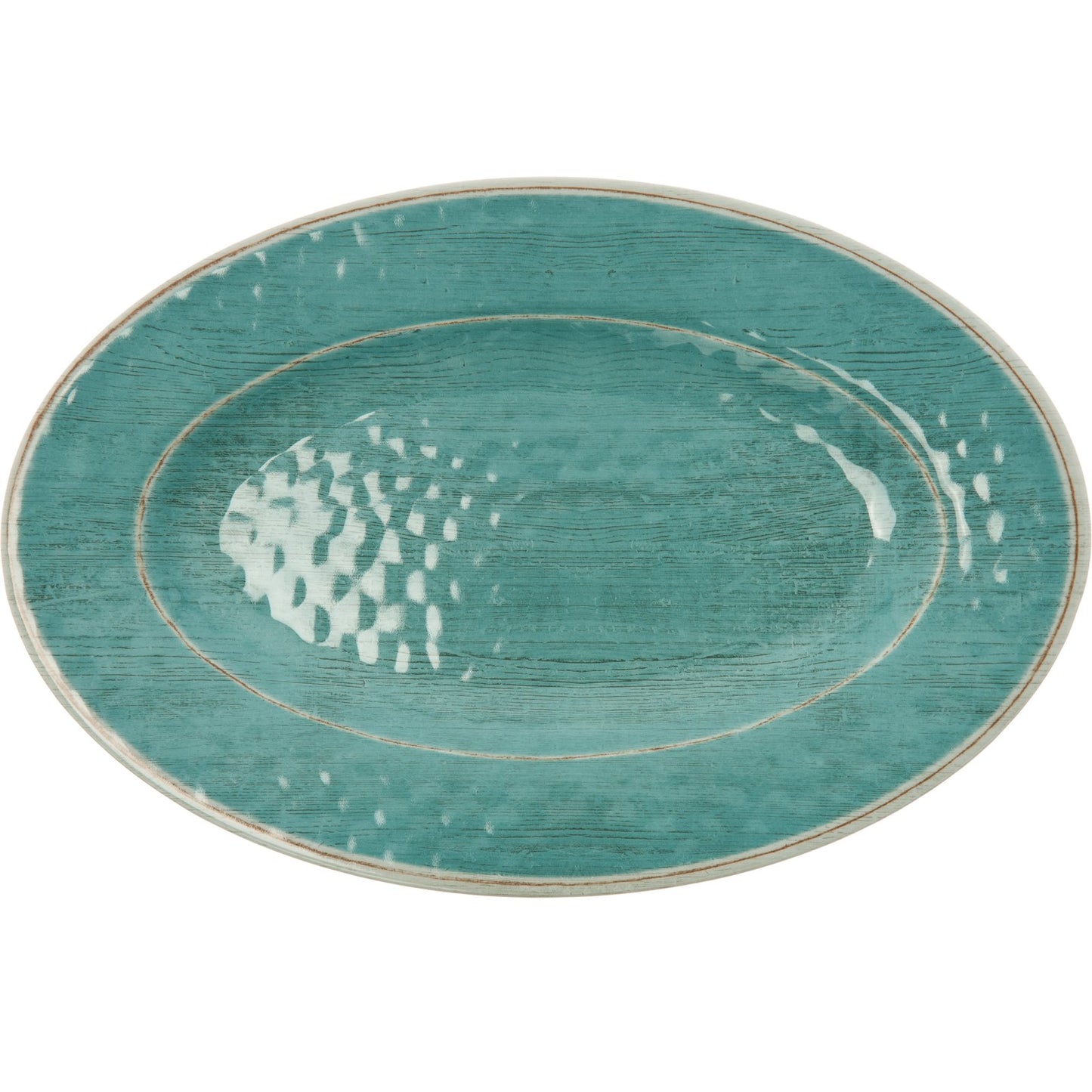Carlisle 6402015 12" x 8" Aqua Grove Melamine Oval Plate
