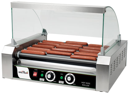 Winco EHDG-11SG Glass Spectrum Sneeze Guard to fit EHDG-11R Hot Dog Roller
