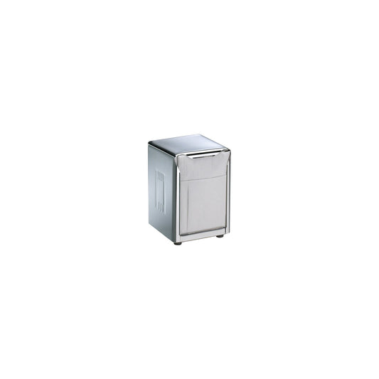 Carlisle H985X 150 Napkin Chrome Stainless Steel Tabletop Classic Napkin Dispenser, Lowfold