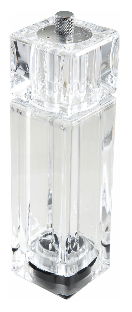 Winco WPMP-6 6" Clear Acrylic Pepper Mill/Salt Shaker