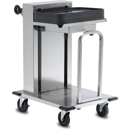 Dinex DXPIDT1C1622 100 Trays 22.75" x 30.88" x 37.75" Stainless Steel Single Stack Cantilever Tray Dispenser