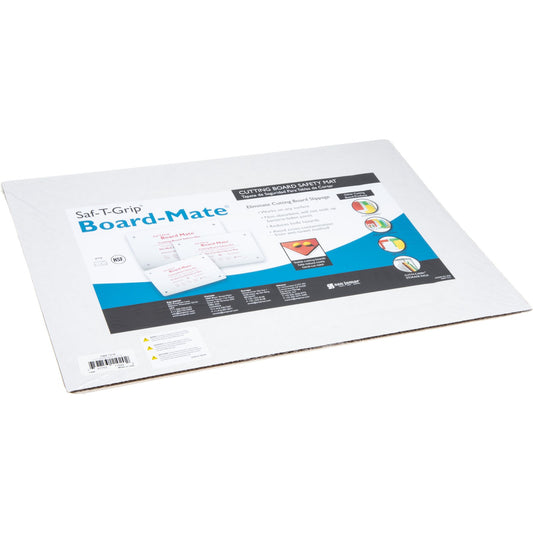 San Jamar CBM1318 13" x 18" White Saf-T-Grip Cutting Board Mate