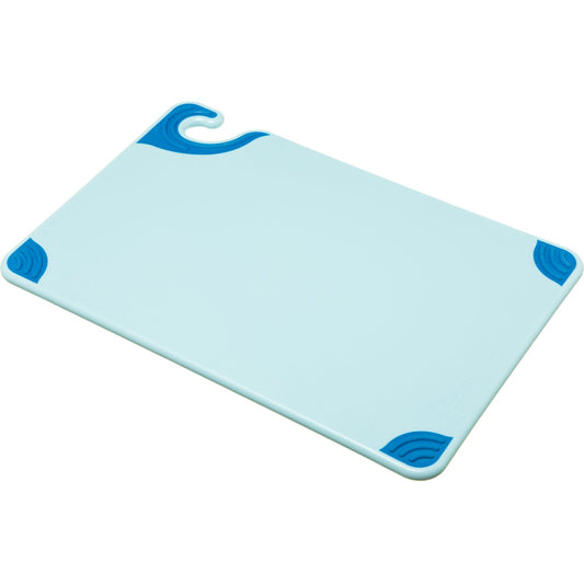 San Jamar CBG121812BL 12" x 18" x 0.5" Blue Saf-T-Grip Cutting Board