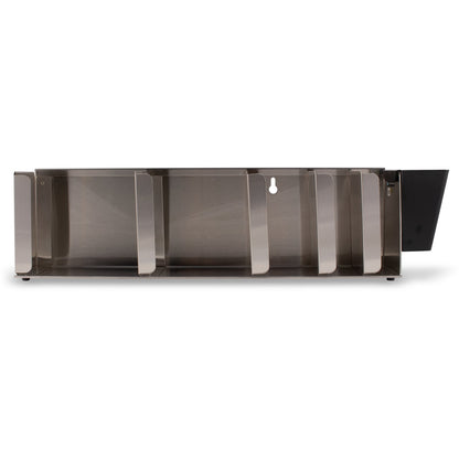 San Jamar L1022 Silver 5 Stack Stainless Steel Adjustable Lid Organizer