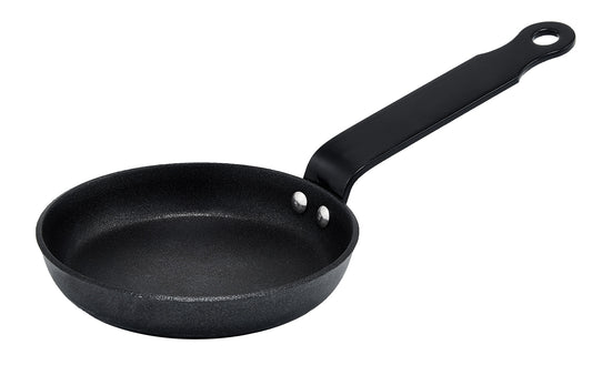 Winco CSPP-4E 4-3/4" Carbon Steel (Spain) Blini Pan, Non-Stick