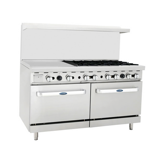 Atosa AGR-6B24GL-NG 60" Natural Gas Six Burner Gas Range with 24" Griddle