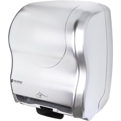 San Jamar T8370SS Silver ABS Summit Hybrid Electronic Roll Towel Dispenser