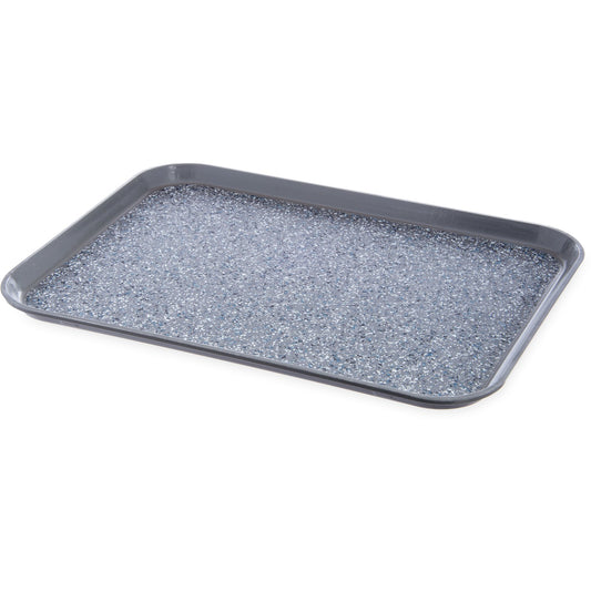Carlisle DXSMC1520NSM23 15" x 20" Gray Glasteel Marble Non-Skid Tray