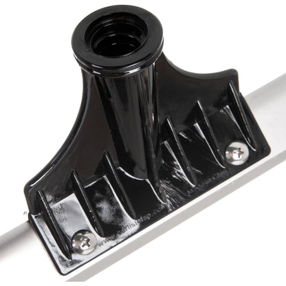 Carlisle 4161900 8" Black Stainless Steel Flo-Pac Floor Scraper With Polycarbonate threaded Handle Socket